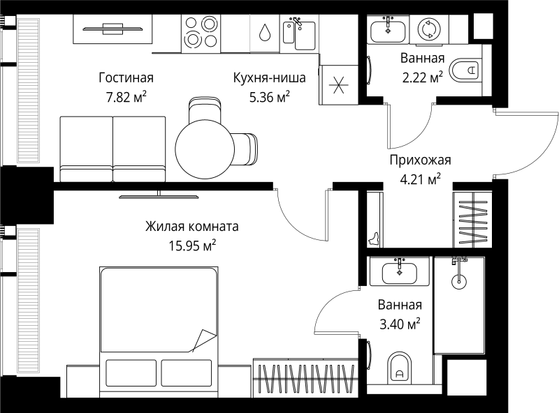1 ккв 39 м²