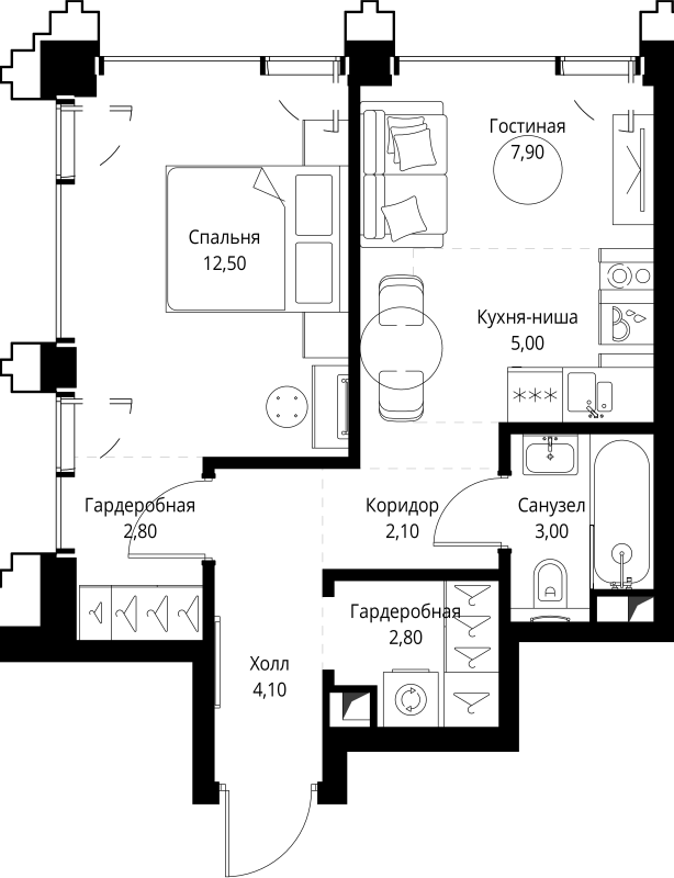 1 ккв 40,4 м²