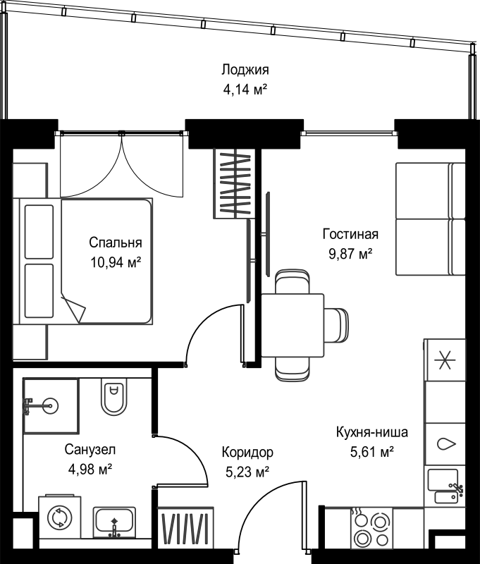 2 ккв (Евро) 40,8 м²
