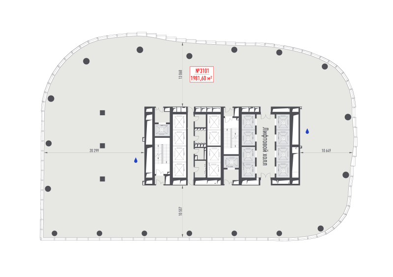 К. пом 1 981,6 м²