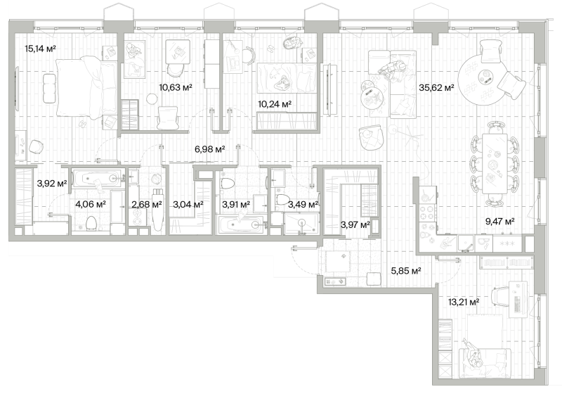 5 ккв (Евро) 132,2 м²
