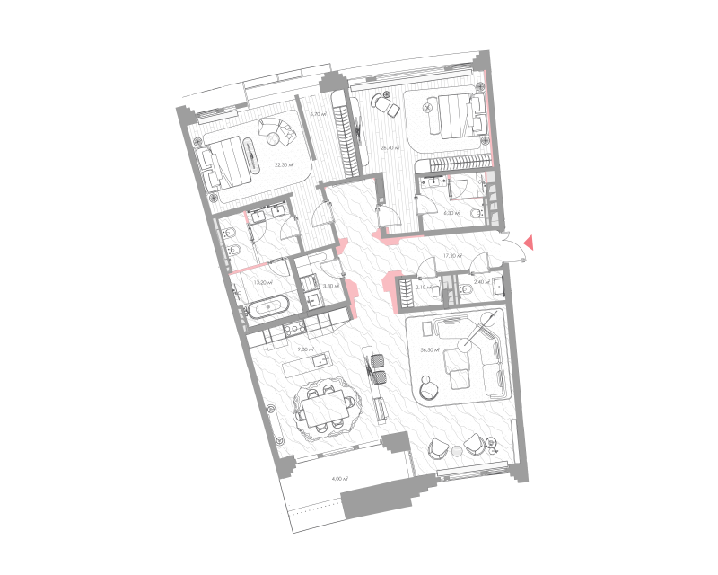 3 ккв (Евро) 169,1 м²