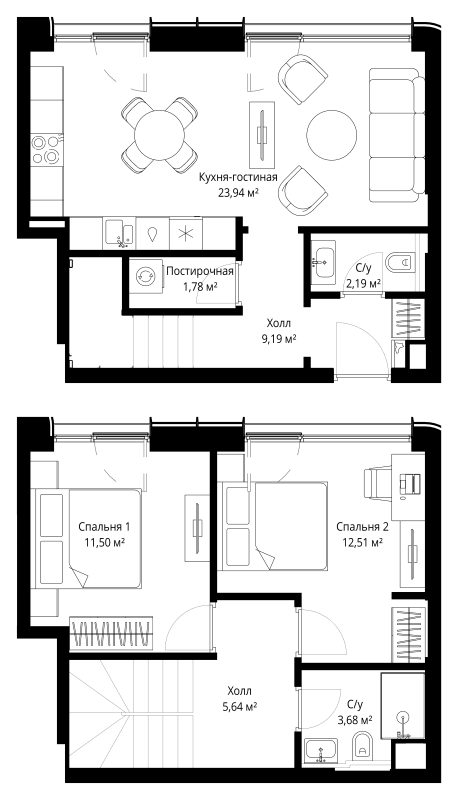 3 ккв (Евро) 70,4 м²
