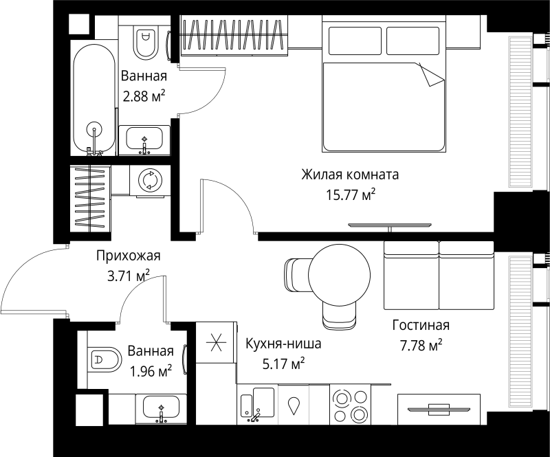 1 ккв 37,3 м²