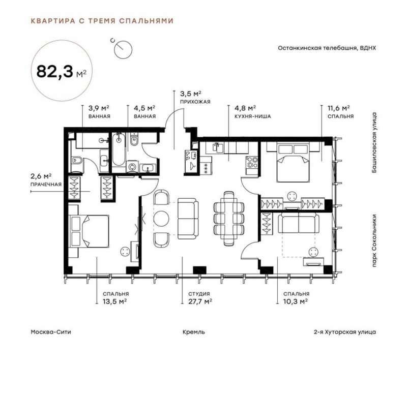 4 ккв (Евро) 82,6 м²
