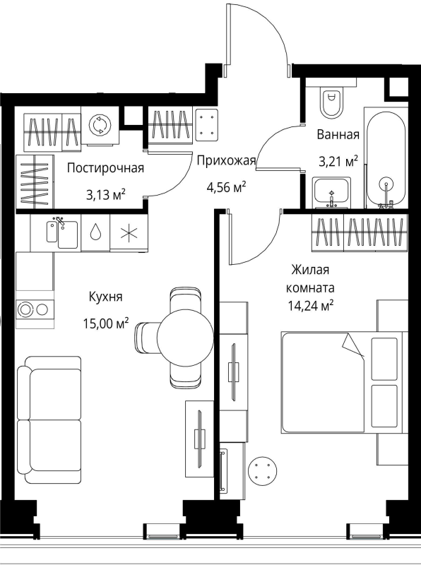 1 ккв 40,1 м²