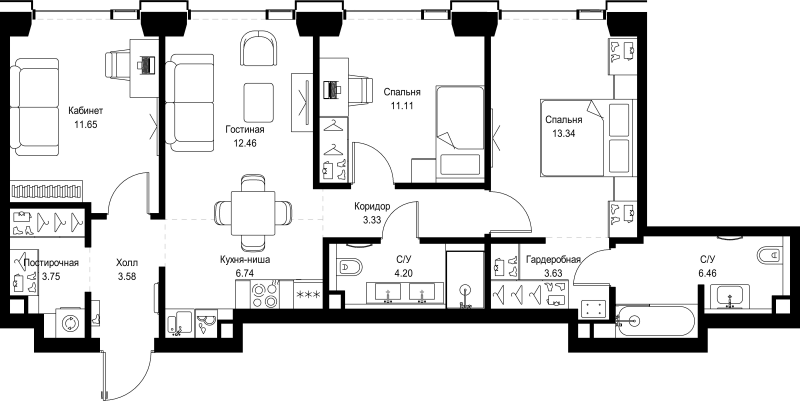 4 ккв (Евро) 80,3 м²