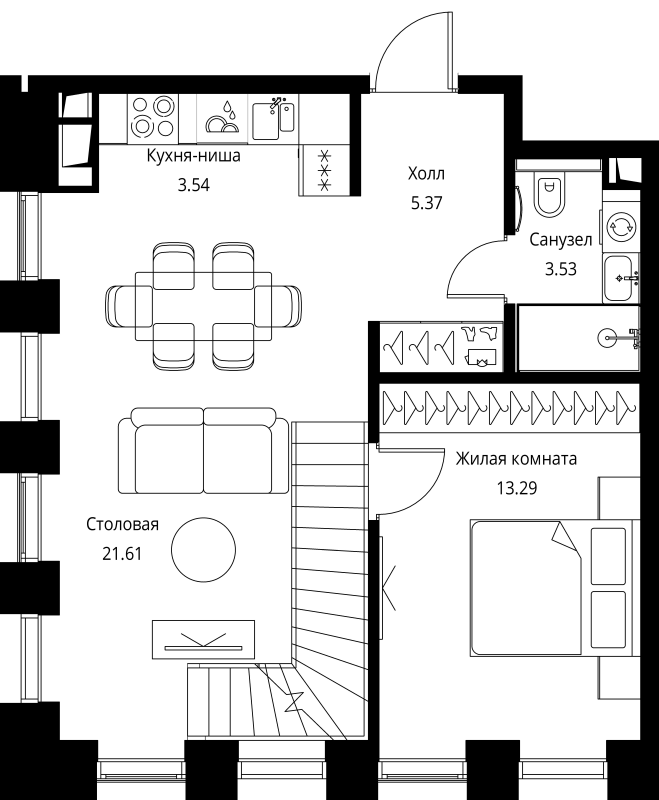 3 ккв (Евро) 85,6 м²