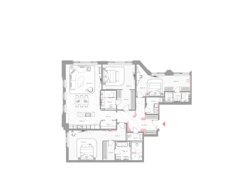4 ккв (Евро) 193,6 м²