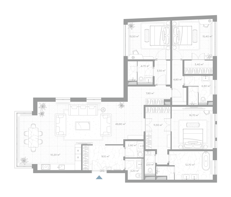 4 ккв (Евро) 179,9 м²
