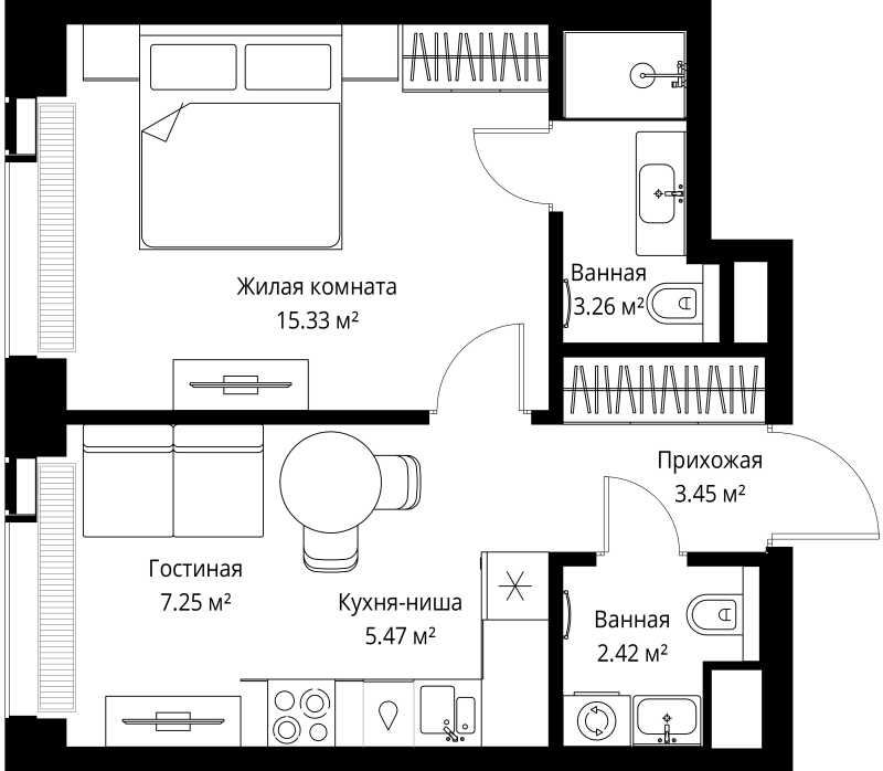 1 ккв 37,2 м²