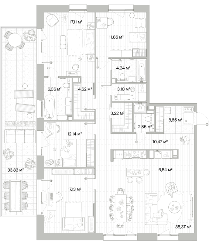 5 ккв (Евро) 153,8 м²
