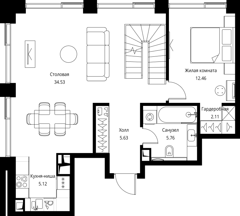4 ккв (Евро) 116,1 м²