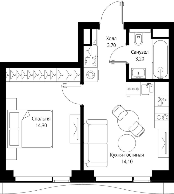 1 ккв 35,3 м²