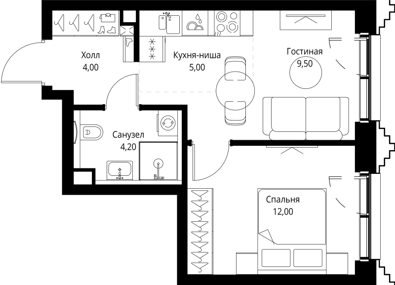 1 ккв 35,2 м²