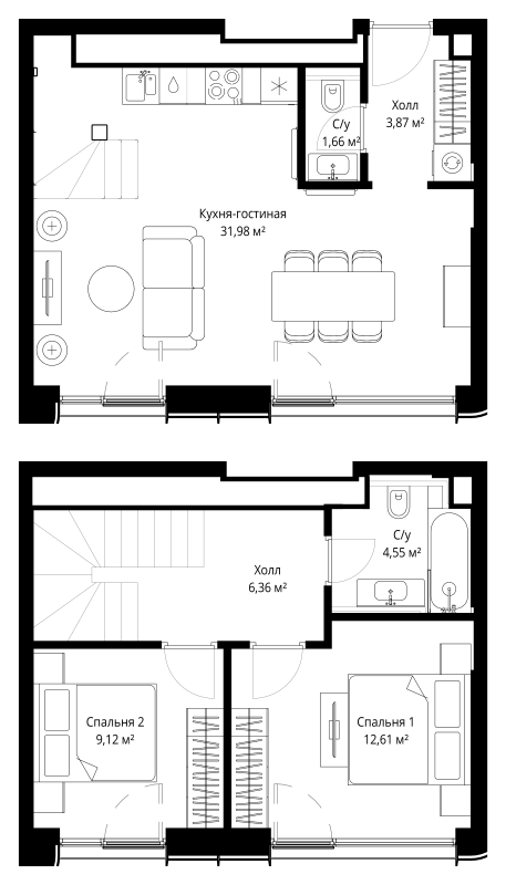 3 ккв (Евро) 70,3 м²