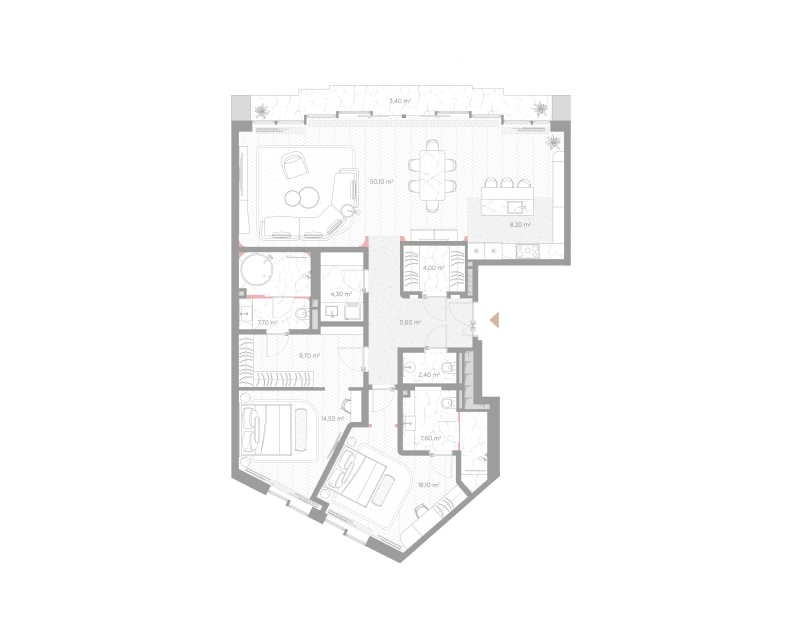 3 ккв (Евро) 141,1 м²