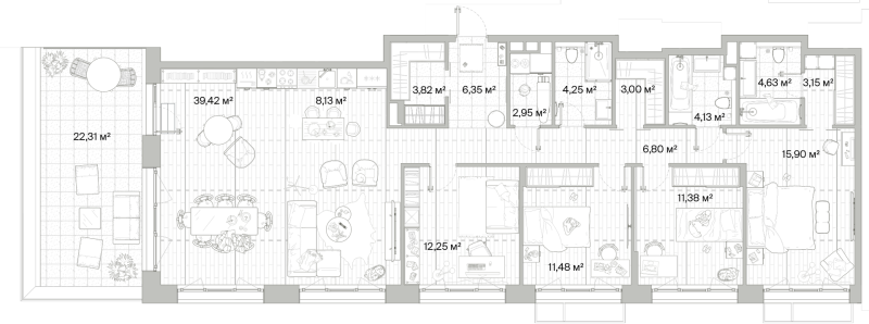 5 ккв (Евро) 144,3 м²