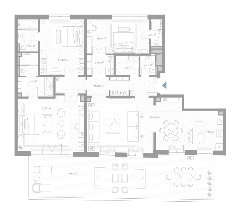 4 ккв (Евро) 192,7 м²