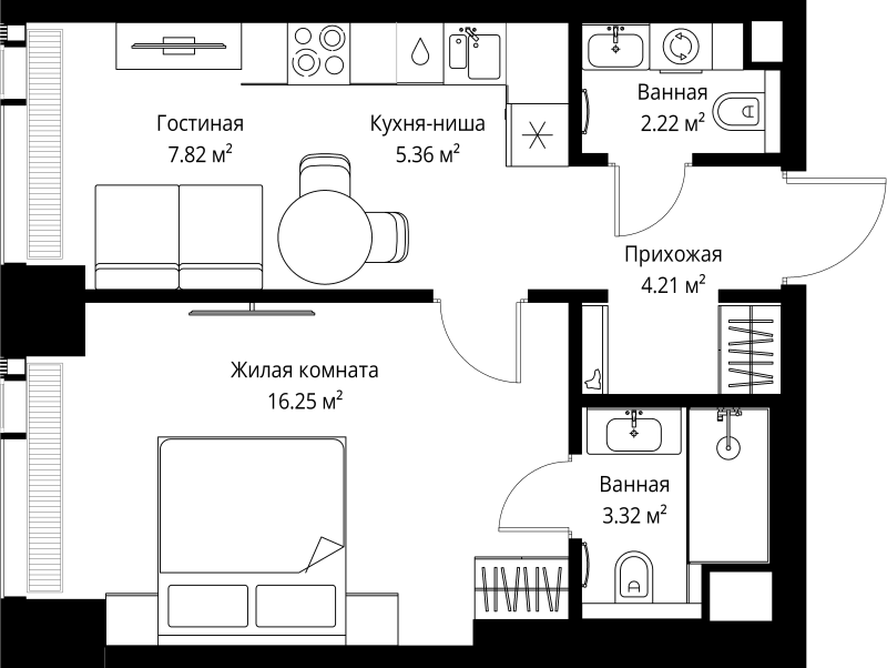 1 ккв 39,2 м²