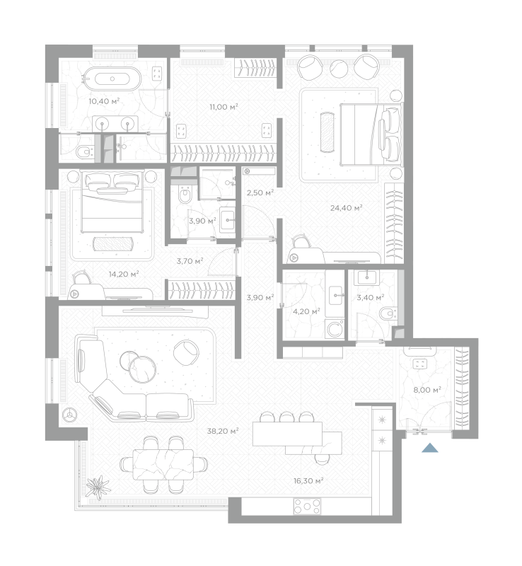 3 ккв (Евро) 144,1 м²
