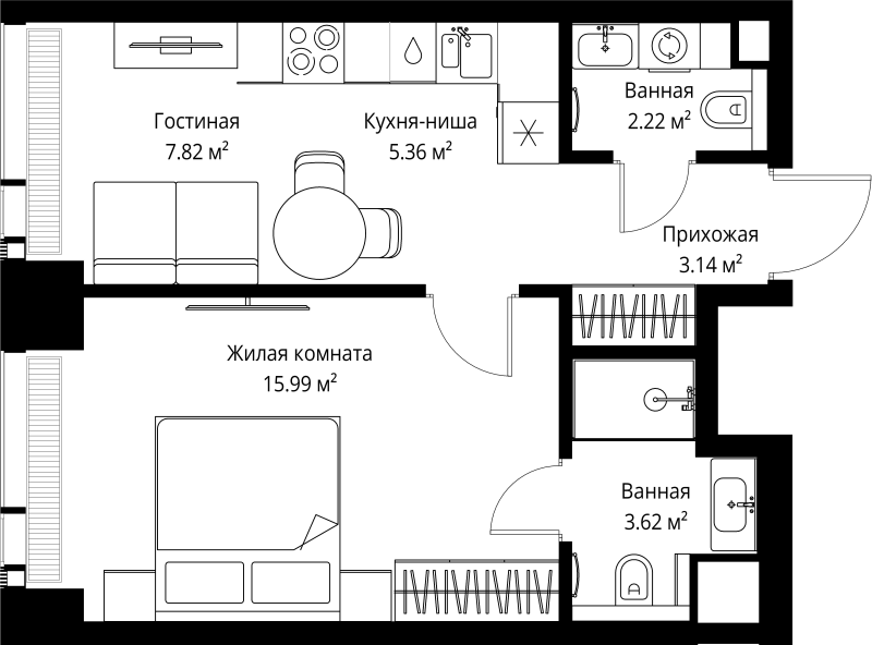 1 ккв 38,2 м²