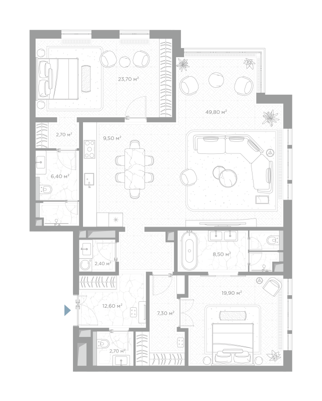 3 ккв (Евро) 145,5 м²