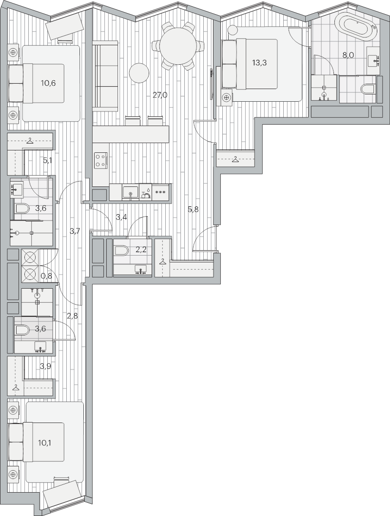 4 ккв (Евро) 103,9 м²