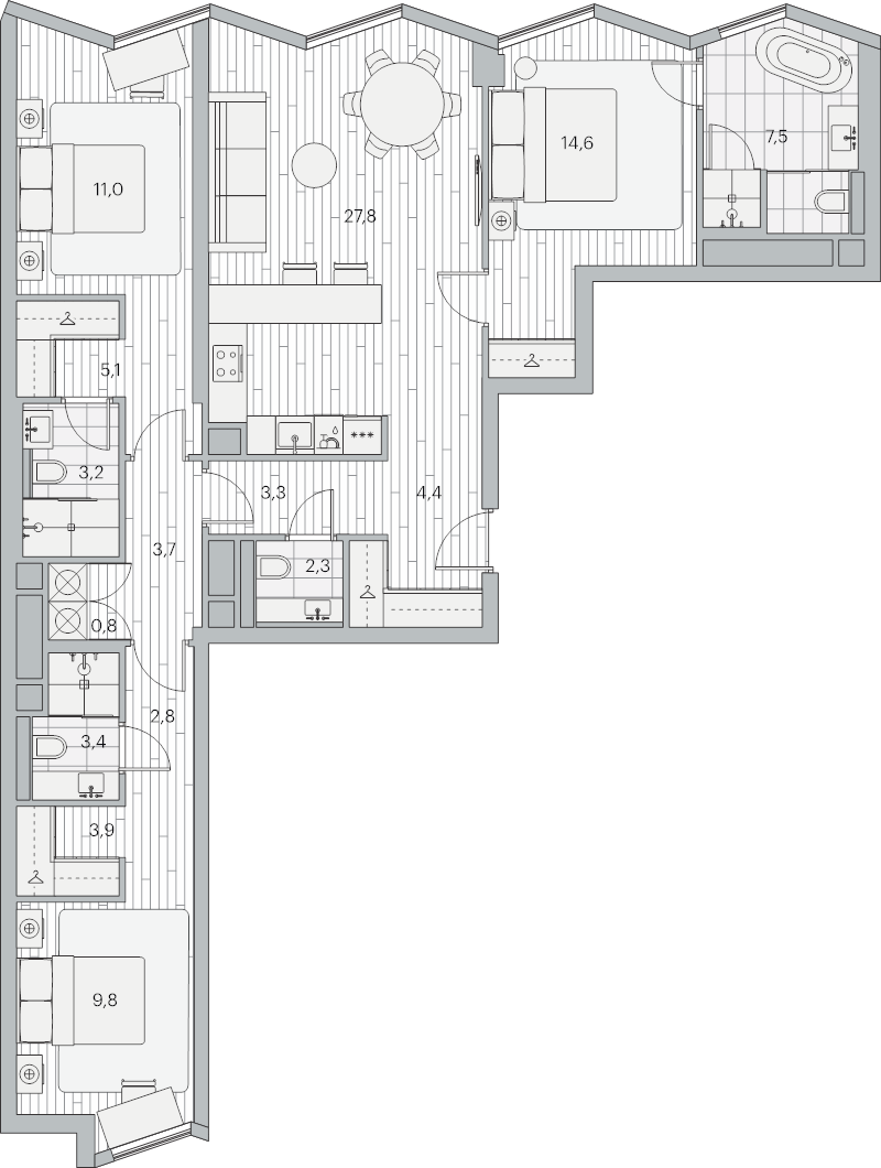 4 ккв (Евро) 103,2 м²