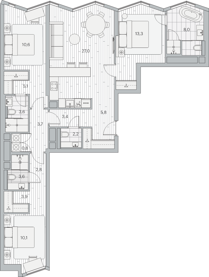 4 ккв (Евро) 103,9 м²