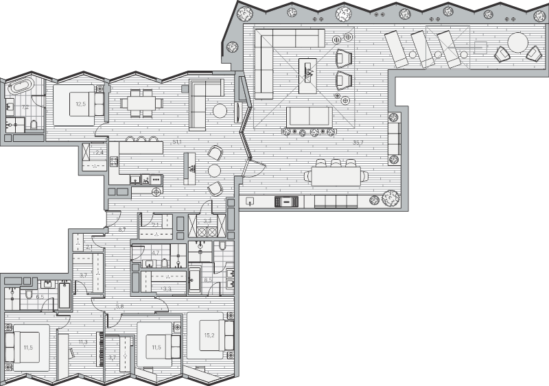 6 ккв (Евро) 205,2 м²