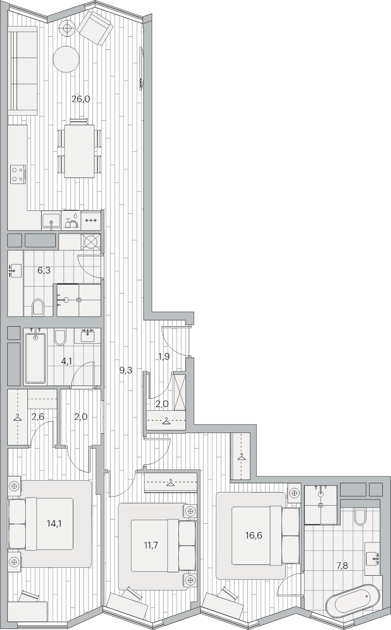 4 ккв (Евро) 105,8 м²