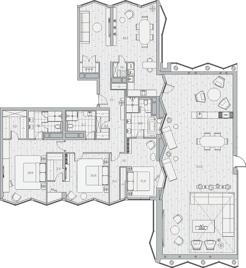 4 ккв (Евро) 214,3 м²