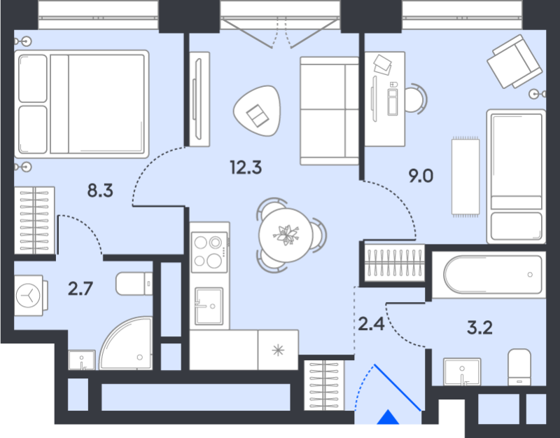 2 ккв 37,9 м²