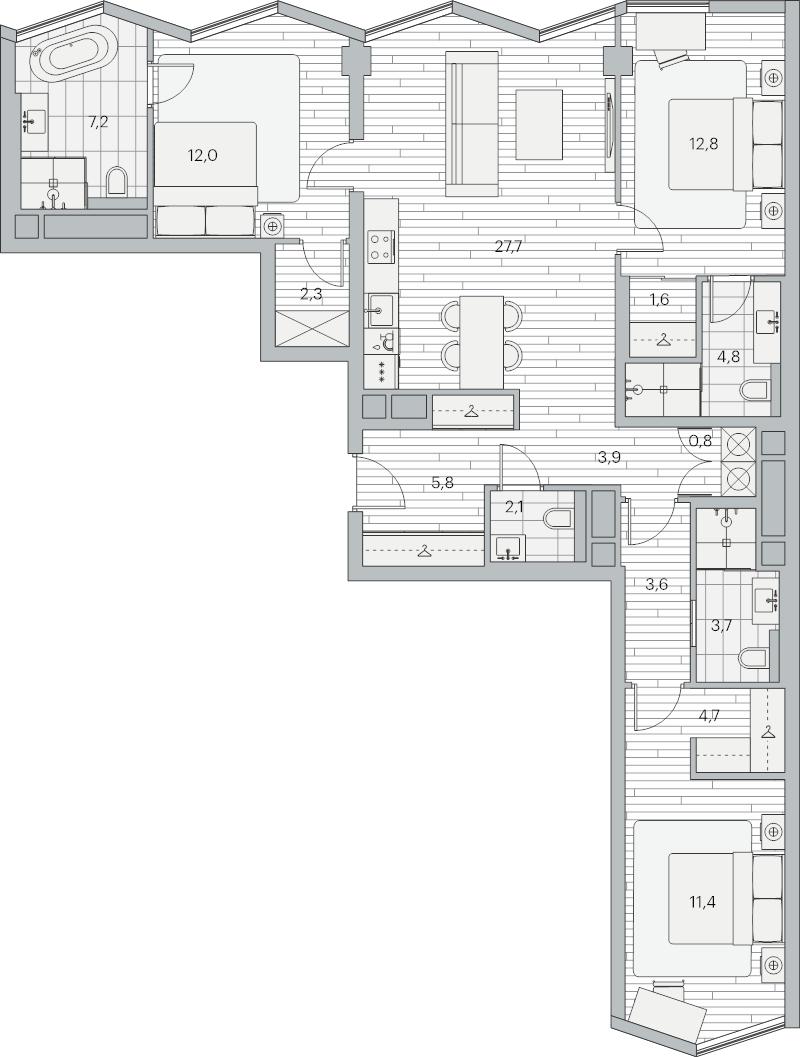 4 ккв (Евро) 103,9 м²