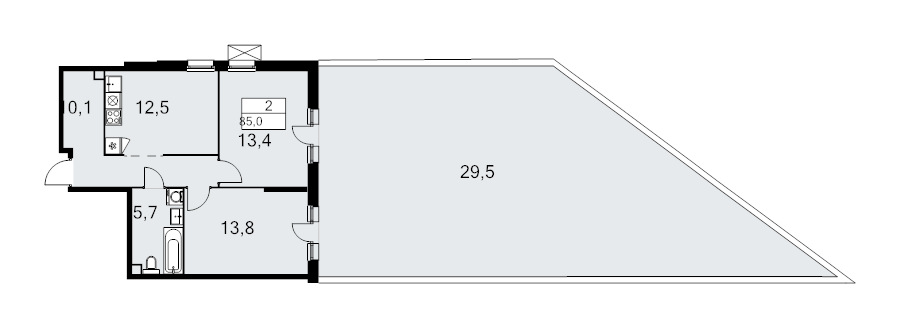 2 ккв 85 м²