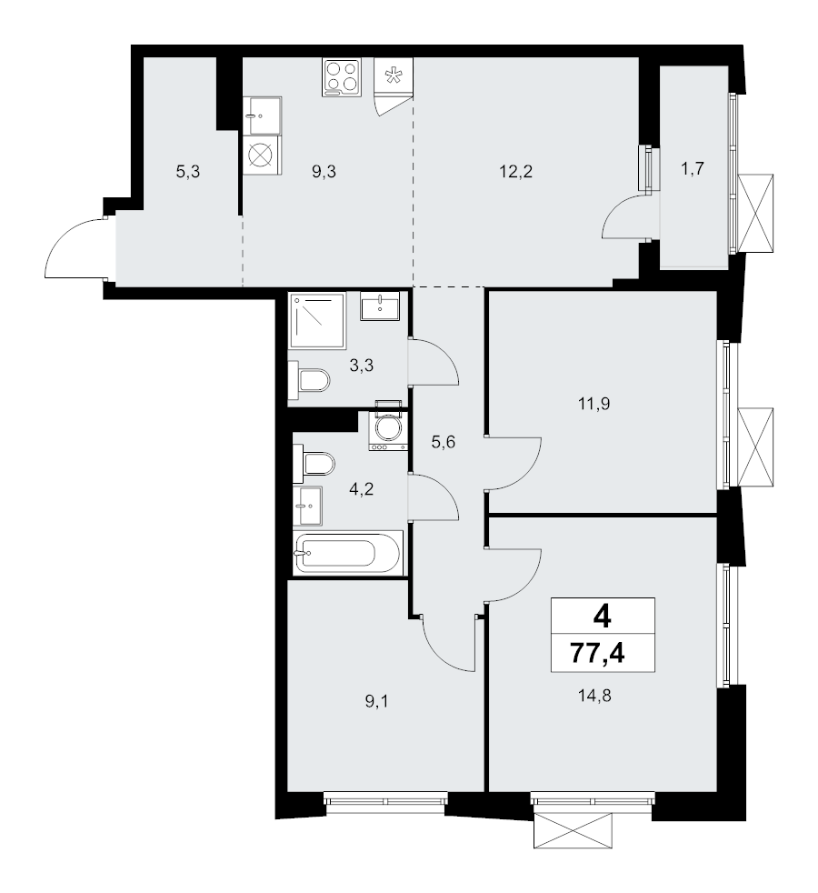 4 ккв (Евро)