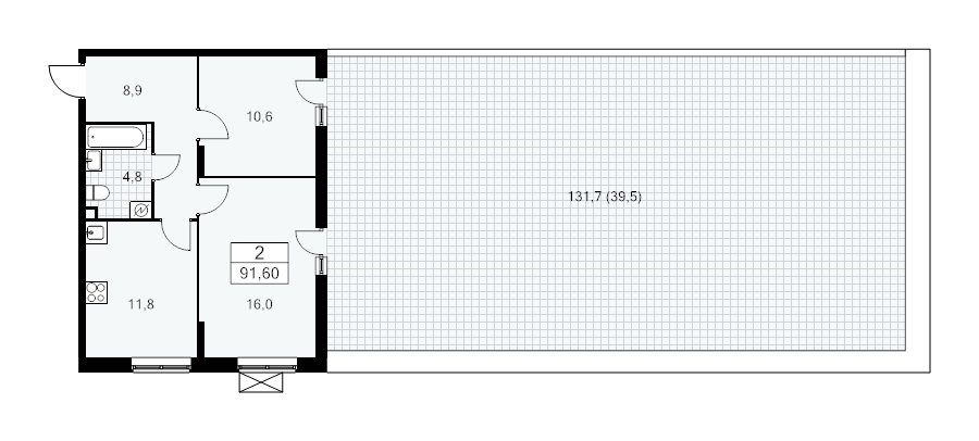 2 ккв 92,5 м²