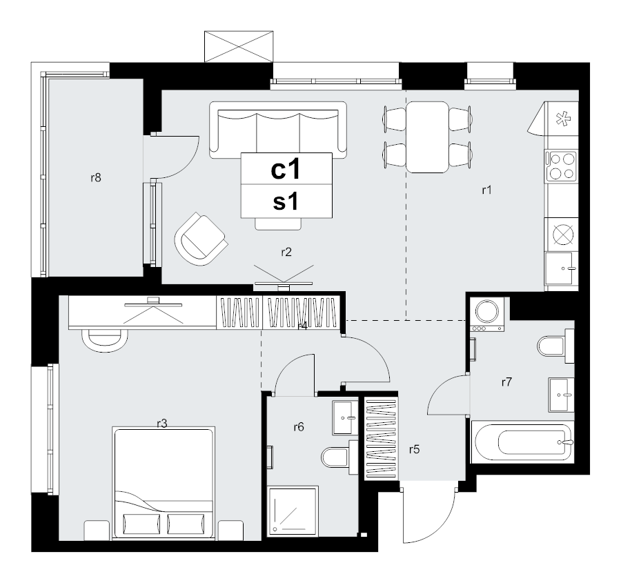 2 ккв (Евро) 61,8 м²