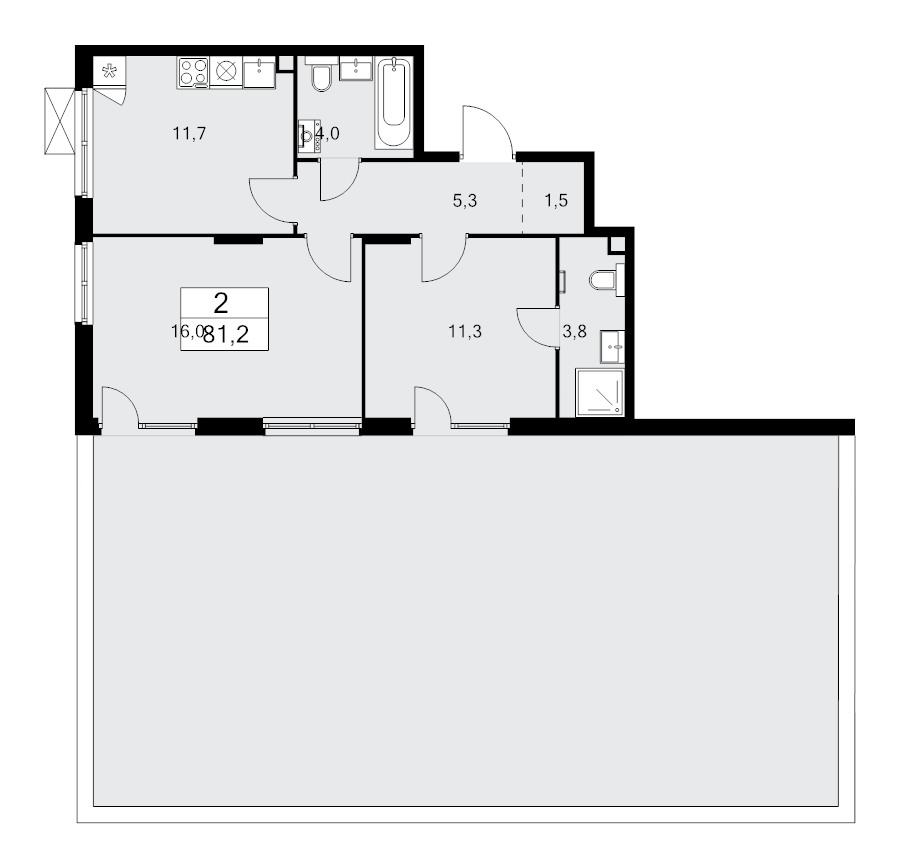 2 ккв 81,2 м²