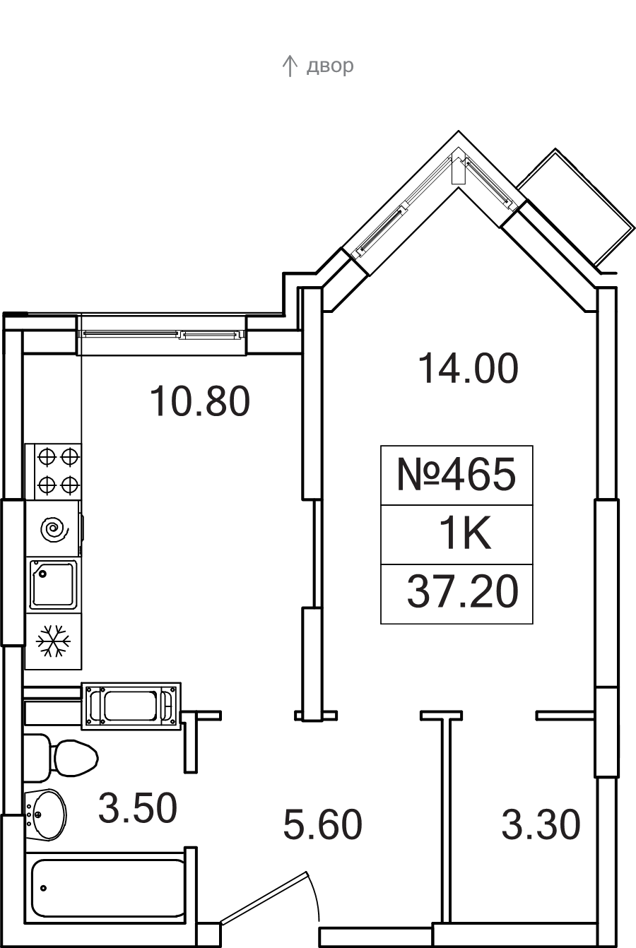 1 ккв 37,2 м²