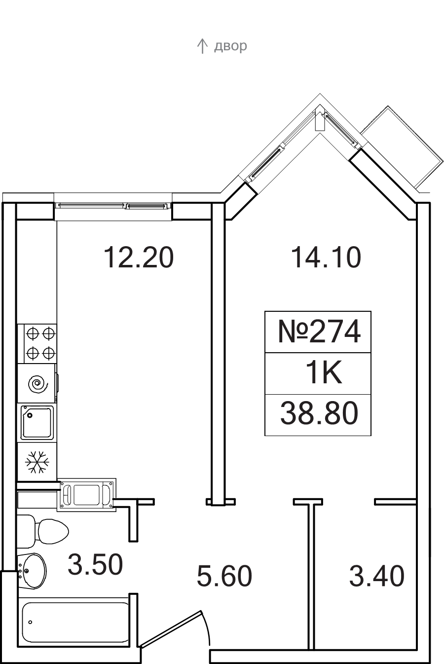 1 ккв 38,8 м²