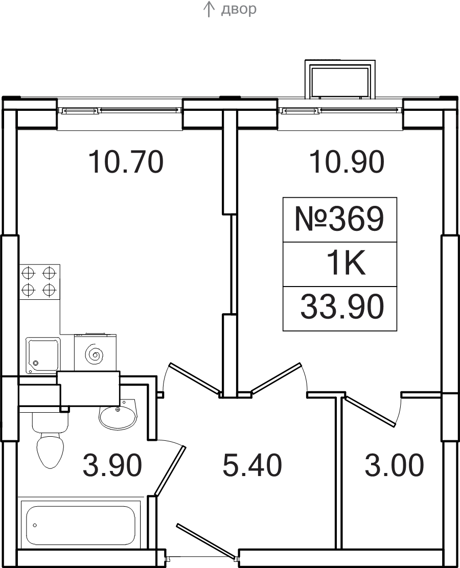 1 ккв 33,9 м²
