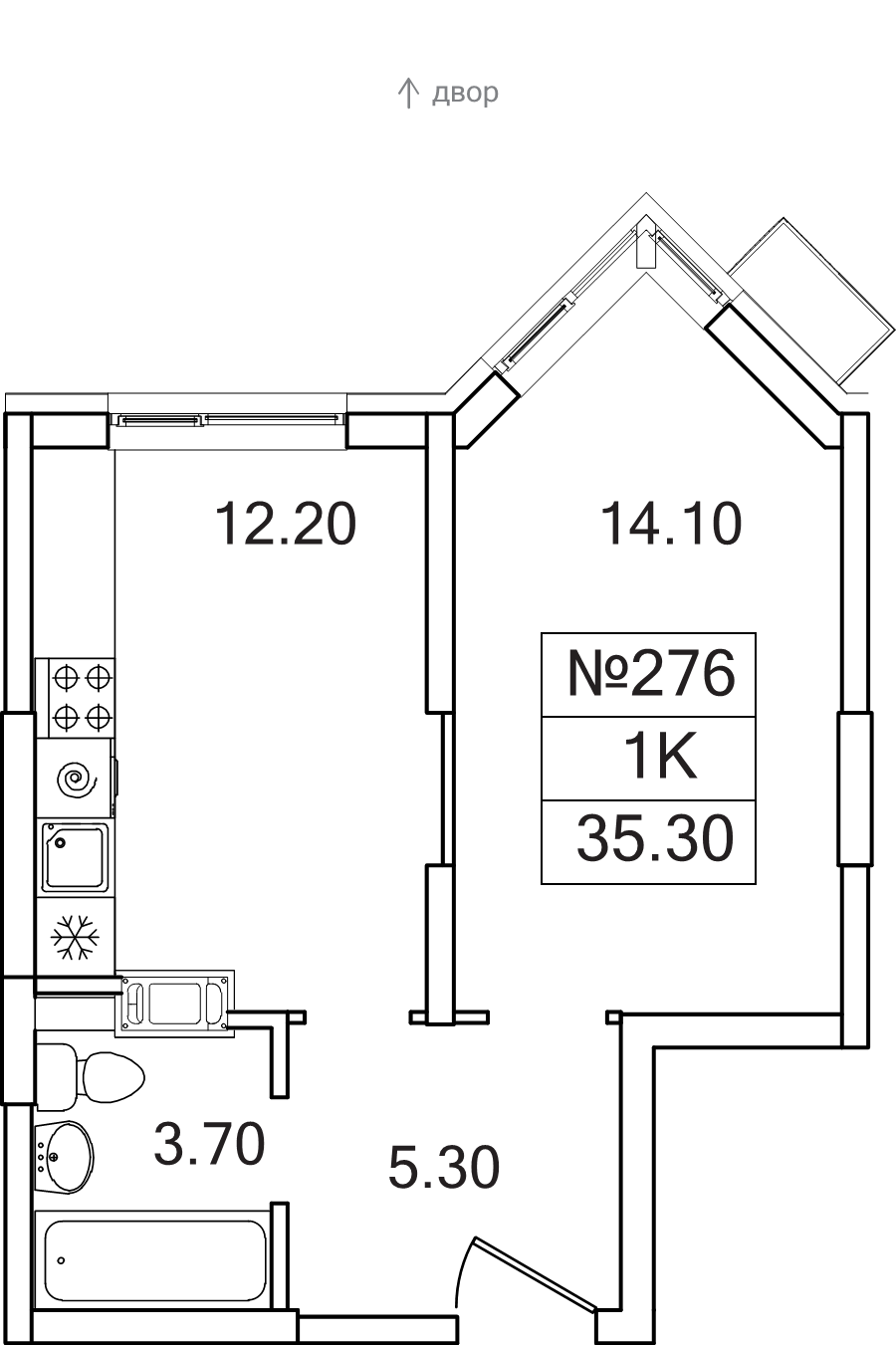 1 ккв 35,3 м²
