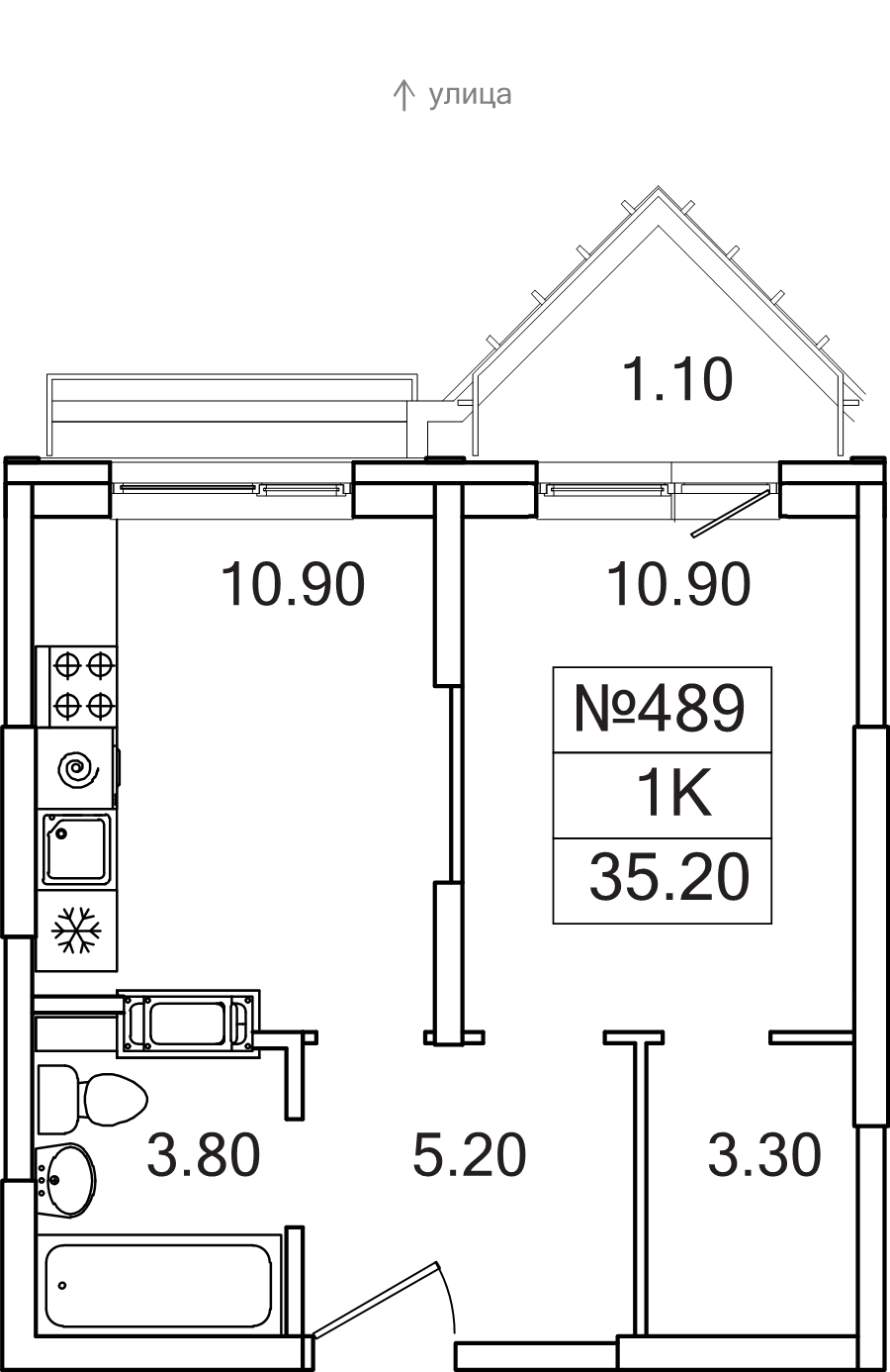 1 ккв 35,2 м²