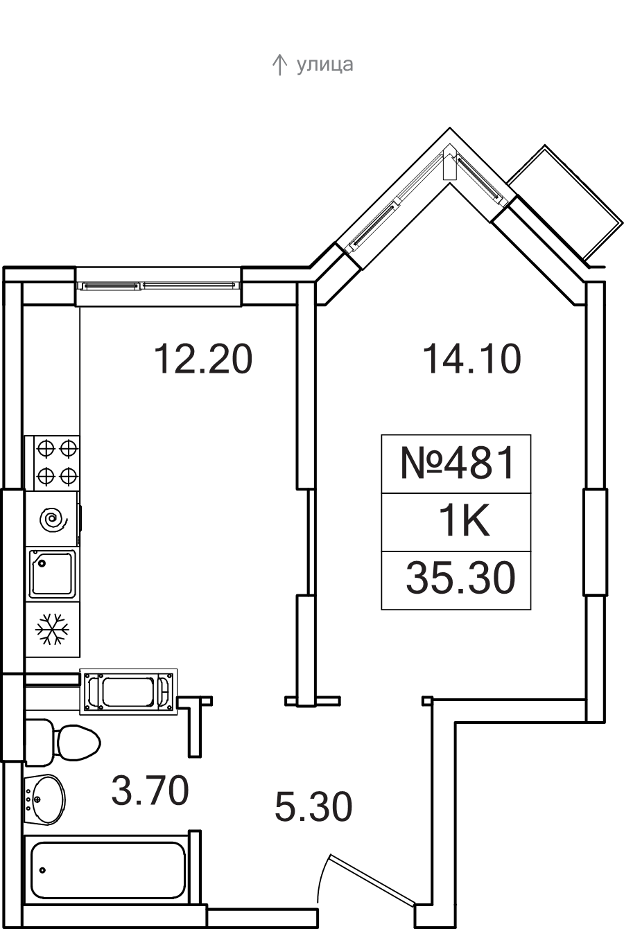 1 ккв 35,3 м²
