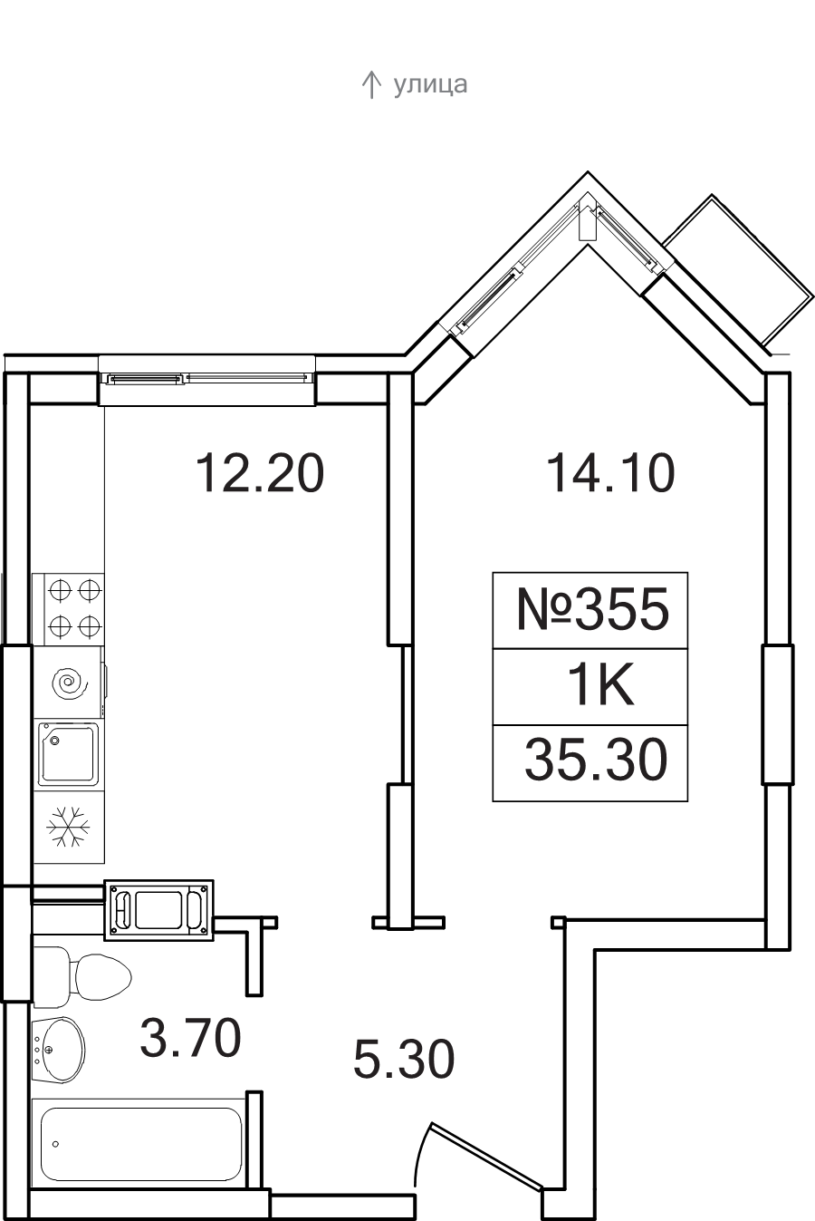 1 ккв 35,3 м²