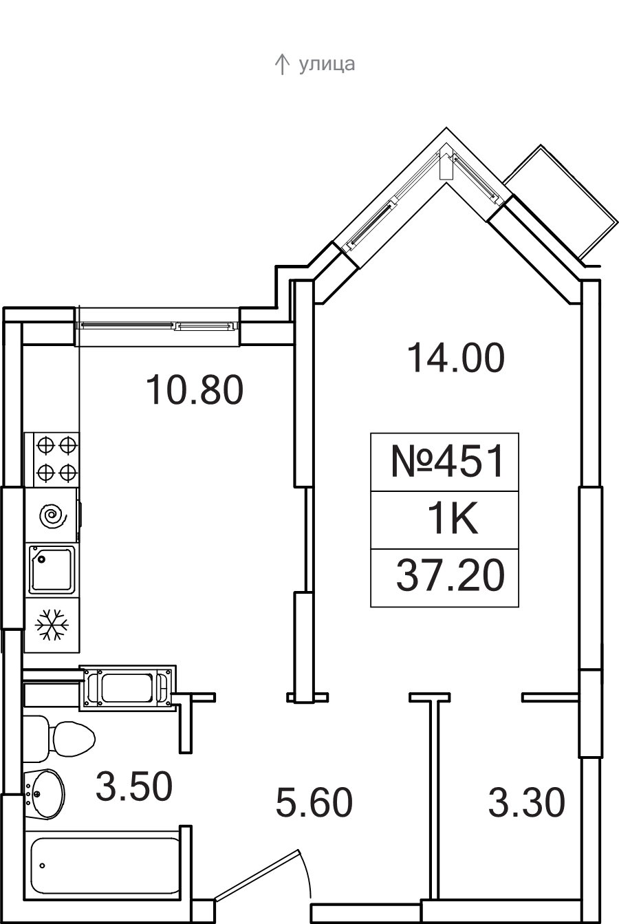 1 ккв 37,2 м²