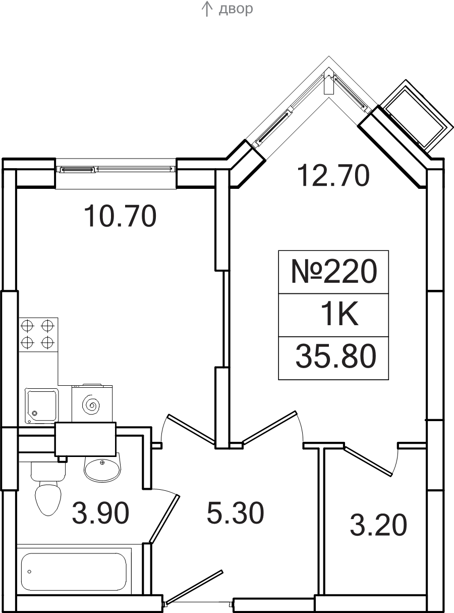 1 ккв 35,8 м²
