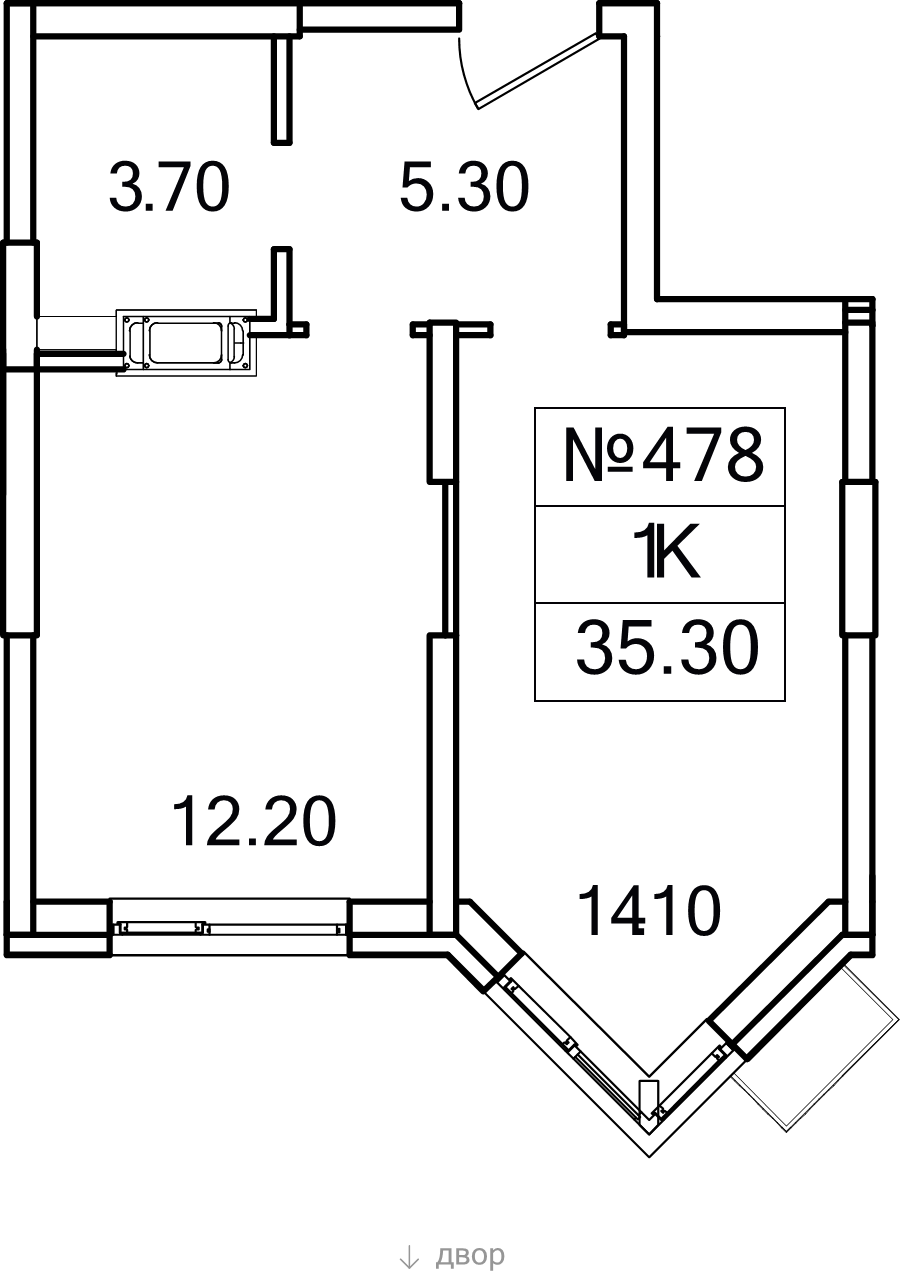 1 ккв 35,3 м²